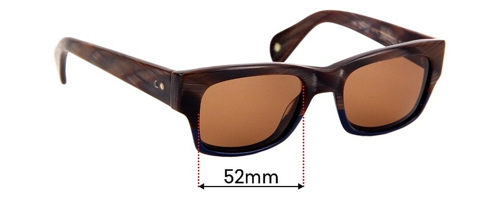 Sunglass Fix Replacement Lenses for Paul Smith Cortland PM8191-S - 52mm wide